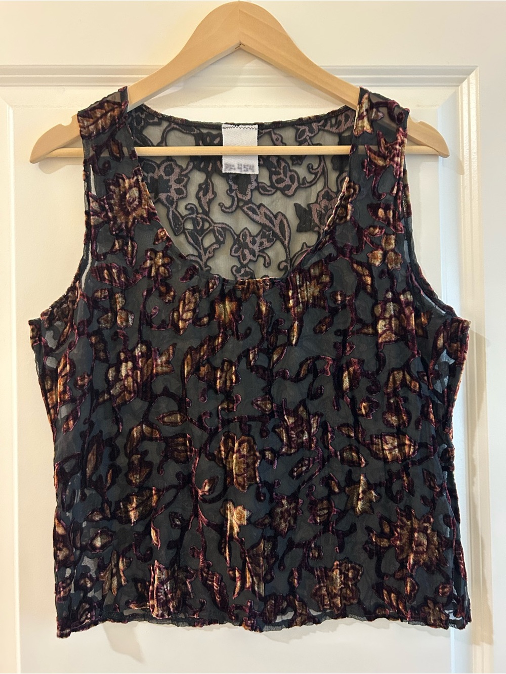 Vintage Velvet / Mesh Tank Top